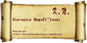 Kurusta Napóleon névjegykártya